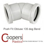 Push Fit Waste Obtuse 32mm 40mm 135 degree Bend