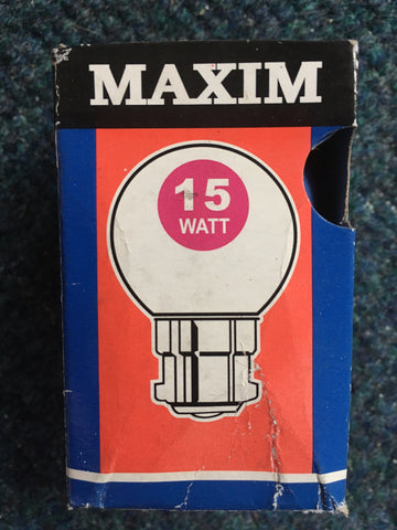 Maxim BC B22 15w Small Coloured Bulb - Whiztek Ltd