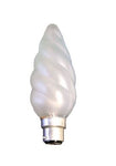 Bell BC B22d 40w Twisted Frosted Candle Bulb