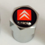 Citroen Red Chrome Dust Valve Caps - Whiztek Ltd