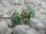 Green Floral,Glitter Murano Glass Set of 3 Charms - Whiztek Ltd