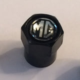MG Black Metal Dust Valve Caps - Whiztek Ltd
