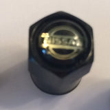 Nissan Black Metal Dust Valve Caps - Whiztek Ltd