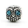 Owl with Blue Rhinestone Eyes Charm - Whiztek Ltd
